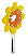 Słuchawka prysznicowa 1-strumieniowa GROHE Rainshower Icon 100 Flowers Sunflower 26115YR0