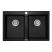 Zlewozmywak granitowy 78x50cm PYRAMIS Studio 2B - 3 kolory 70005401 Wykończenie zlewozmywaka: czarny 