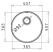 Komora stalowa okrągła PYRAMIS Iris 38,5x15 cm 100009401