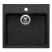 Zlewozmywak granitowy 50x53cm PYRAMIS Camea 1B - 3 kolory 70007601 Wykończenie zlewozmywaka: czarny 