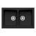 Zlewozmywak granitowy 79x50cm PYRAMIS Petra 2B - 6 kolorów 077 301 001 Wykończenie zlewozmywaka: czarny 