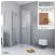 RADAWAY Essenza New KDD-B kabina prysznicowa prostokątna 100x80cm 385072-01-08LB;385070-01-08RB Kolor szkła: brązowe 