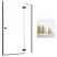 RADAWAY Essenza Black DWJ drzwi prysznicowe 80 cm 1385012-54-71R Kolor szkła: mirror 