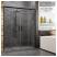 RADAWAY Idea Black DWD drzwi prysznicowe 160 cm 387126-54-71; Kolor szkła: mirror 