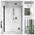 RADAWAY Nes Black DWS drzwi prysznicowe 120 cm 10028120-54-05L; Kolor szkła: grafitowe 