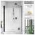 RADAWAY Nes Black DWS drzwi prysznicowe 120 cm 10028120-54-01L; Kolor szkła: przejrzyste 
